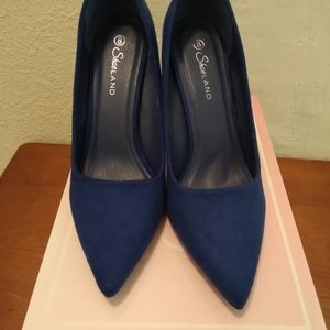 HerStyle Sz 8, Royal Blue, 4" heel pumps